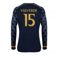 Pánský Fotbalový dres Real Madrid Federico Valverde #15 2023-24 Venkovní Dlouhý Rukáv